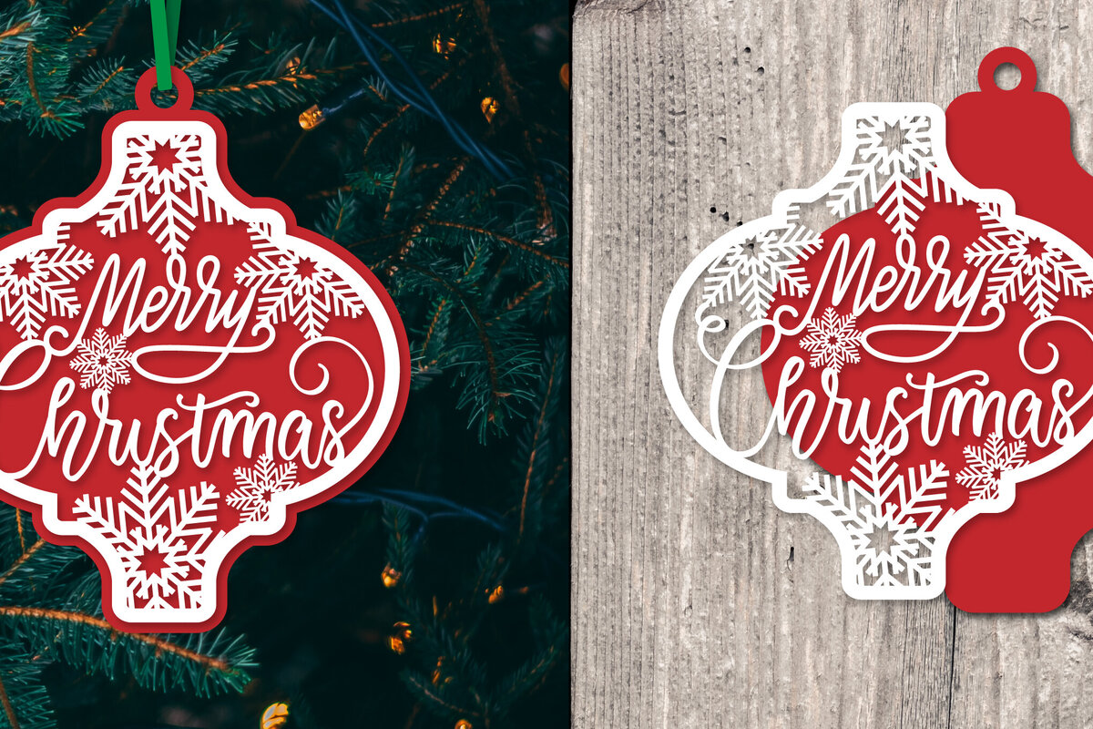 Σετ των 3 Intra απο ξύλο plywood 3mm-4mm πάχος Στολίδι Arabesque Snowflake Δίασταση 8x8 cm INTRAFABR-80669369