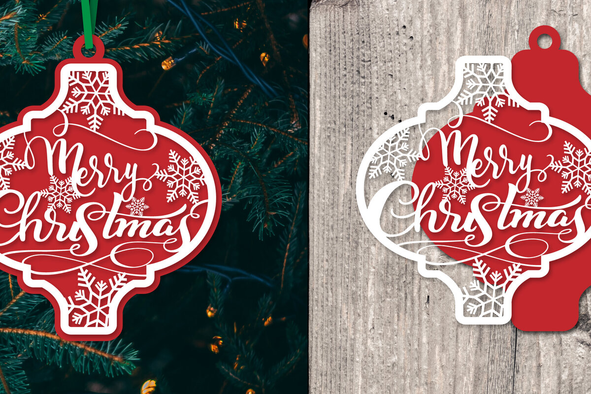 Σετ των 3 Intra απο ξύλο plywood 3mm-4mm πάχος Στολίδι Arabesque Snowflake Δίασταση 8x8 cm INTRAFABR-80669505