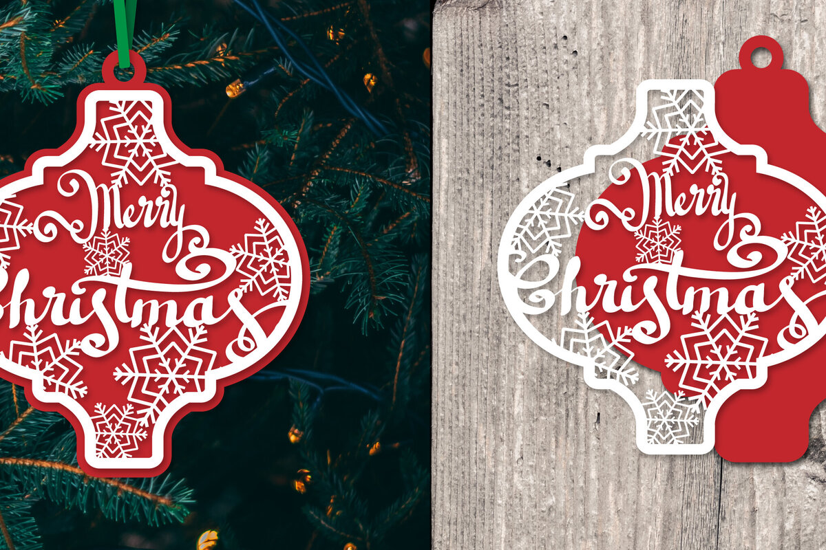 Σετ των 3 Intra απο ξύλο plywood 3mm-4mm πάχος Στολίδι Arabesque Snowflake Δίασταση 8x8 cm INTRAFABR-80669549