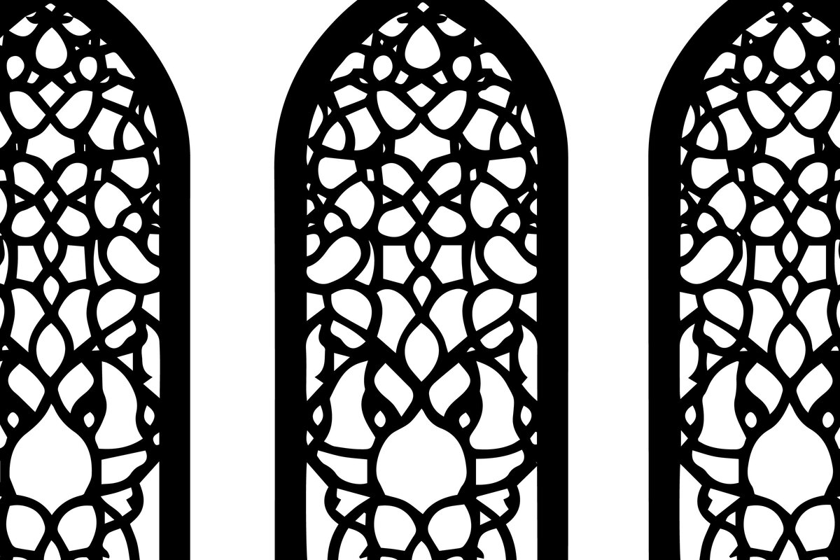 Intra απο ξύλο plywood 3mm-4mm πάχος Αραβικά σχέδια καμάρας και Δίασταση 40x40 cm INTRAFABR-116036029