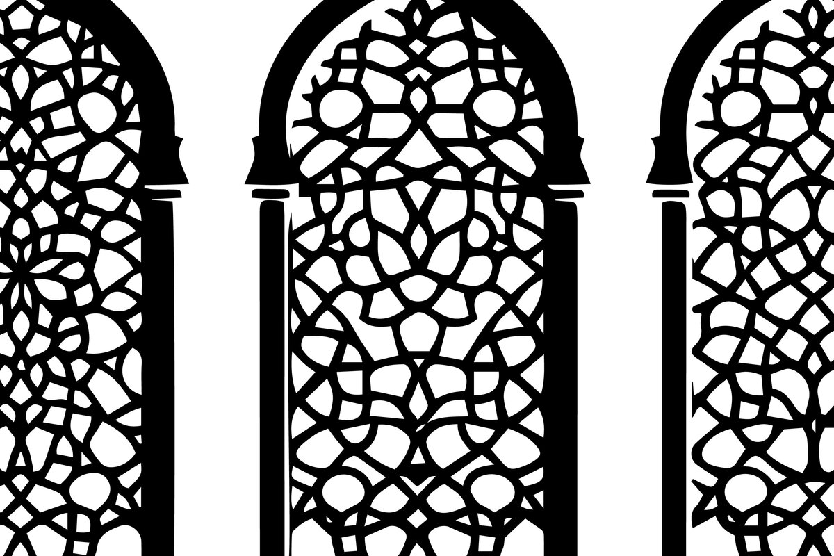 Intra απο ξύλο plywood 3mm-4mm πάχος Σχέδια αραβικής αψίδας Σχέδιο κοπής με λέιζερ Δίασταση 40x40 cm INTRAFABR-116035887