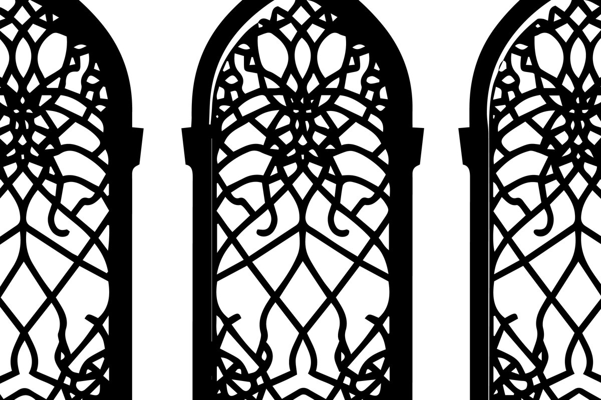 Intra απο ξύλο plywood 3mm-4mm πάχος Σχέδια αραβικής αψίδας Σχέδιο κοπής με λέιζερ Δίασταση 40x40 cm INTRAFABR-116035735