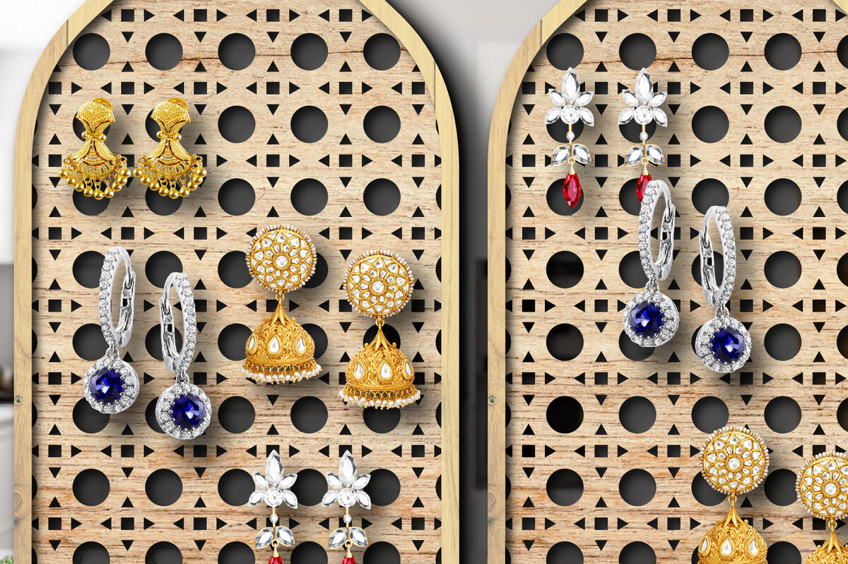 Σετ των 3 Intra απο ξύλο plywood 3mm-4mm πάχος κοπής με λέιζερ βάση σκουλαρικιών Arch Rattan Δίασταση 3x3 cm INTRAFABR-26115580