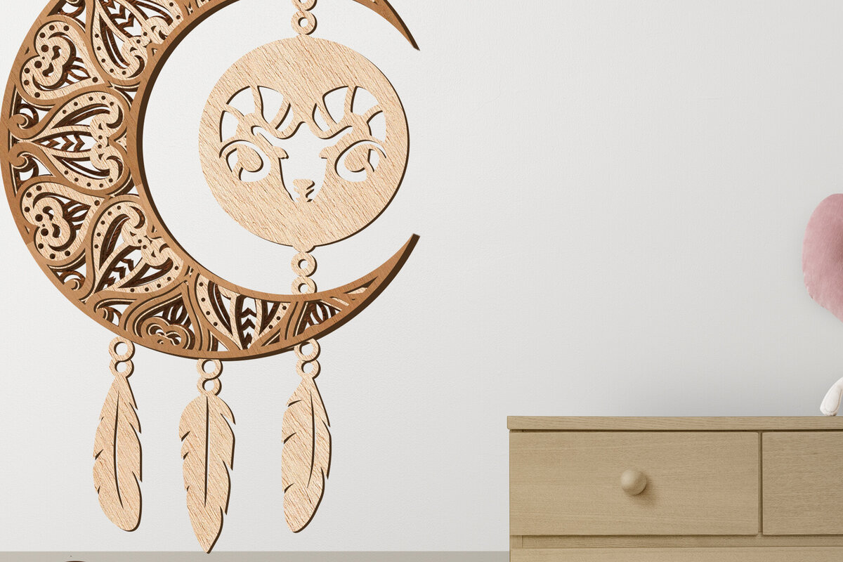 Intra απο ξύλο plywood 3mm-4mm πάχος Πρότυπο Aries Zodiac Dream Catcher Δίασταση 40x40 cm INTRAFABR-104185690