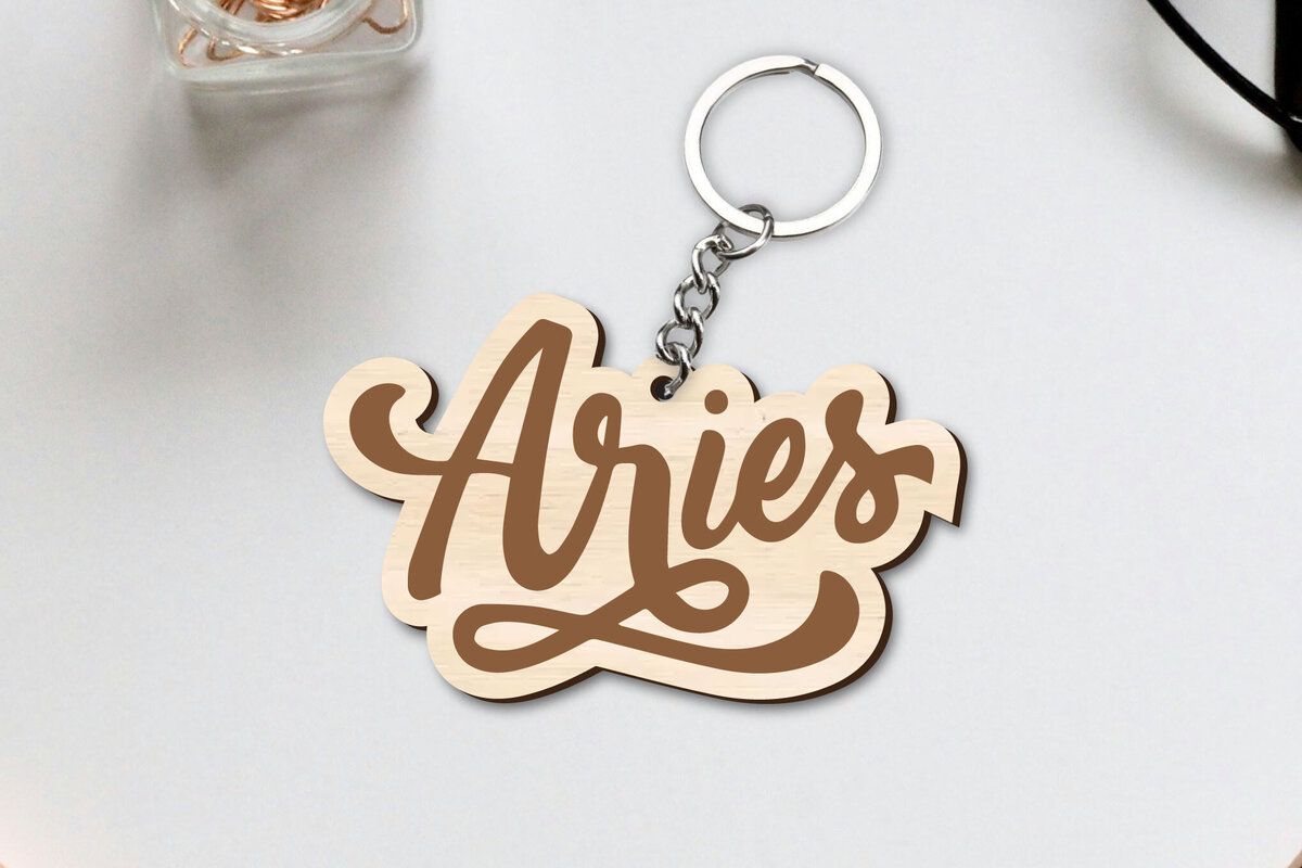 Intra απο ξύλο plywood 3mm-4mm πάχος Aries Zodiac Key Chain Δίασταση 30x20 cm INTRAFABR-96829108