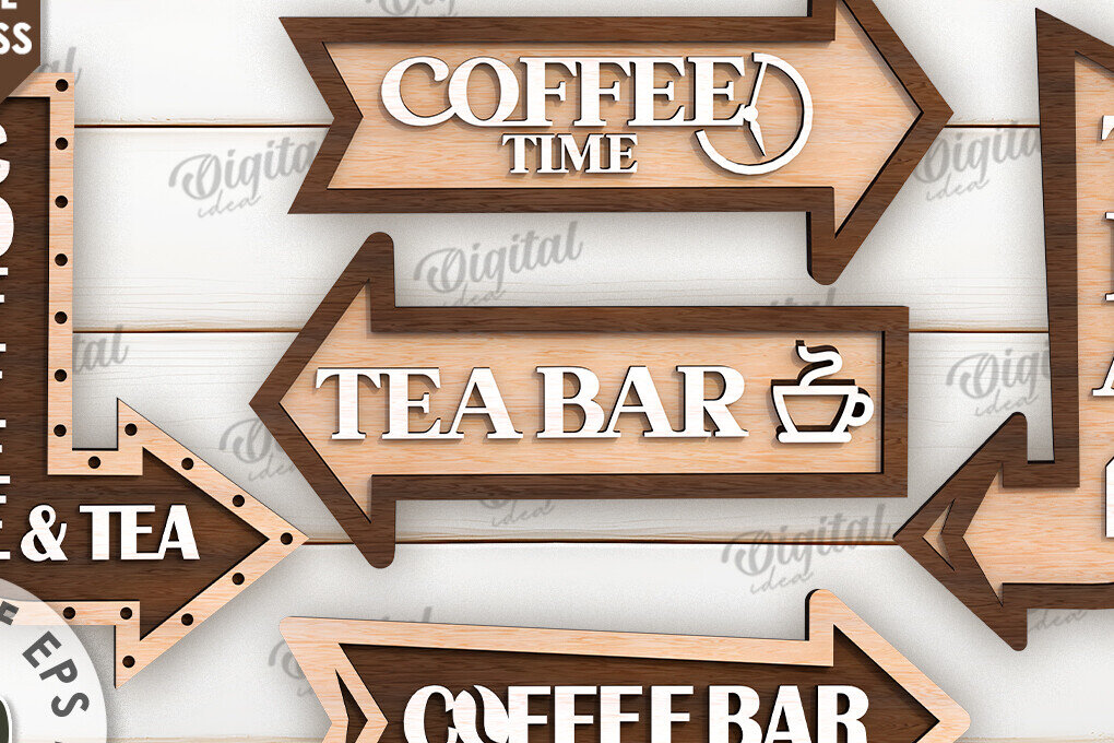 Intra απο ξύλο plywood 3mm-4mm πάχος Πινακίδες με βέλη για ποτά  Δίασταση 30x20 cm INTRAFABR-114872302