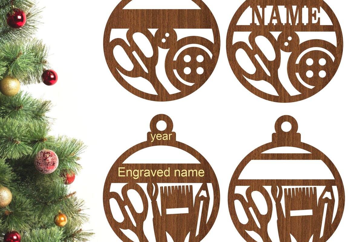 Σετ των 3 Intra απο ξύλο plywood 3mm-4mm πάχος Τέχνη και Ράψιμο Χριστουγεννιάτικων Στολίδι 2 Δίασταση 3x3 cm INTRAFABR-77137703