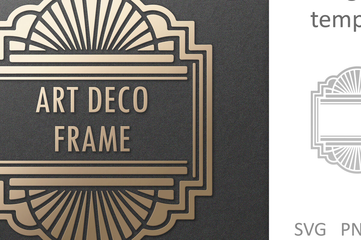 Σετ των 3 Intra απο ξύλο plywood 3mm-4mm πάχος Art Deco Vintage Μονόγραμμα Πλαίσιο Δίασταση 7x7 cm INTRAFABR-121234791