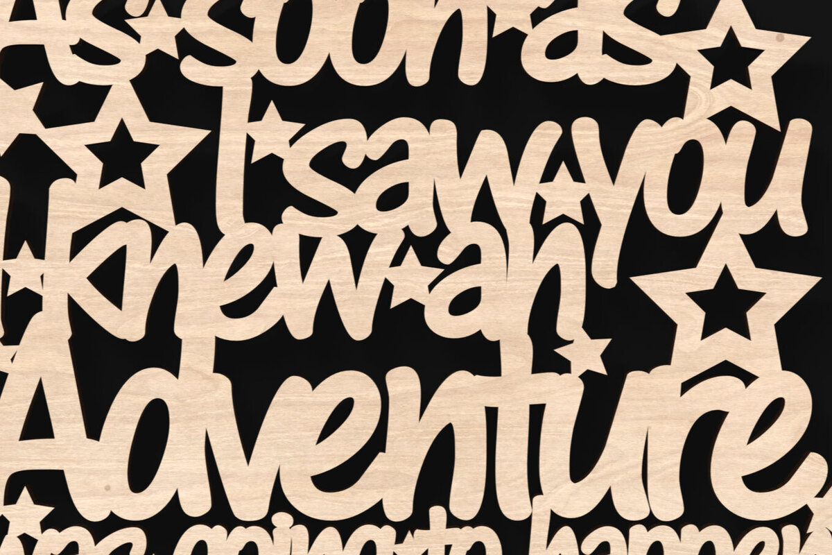 Intra απο ξύλο plywood 3mm-4mm πάχος Μόλις σε είδα Adventure Sign Δίασταση 30x30 cm INTRAFABR-105269557