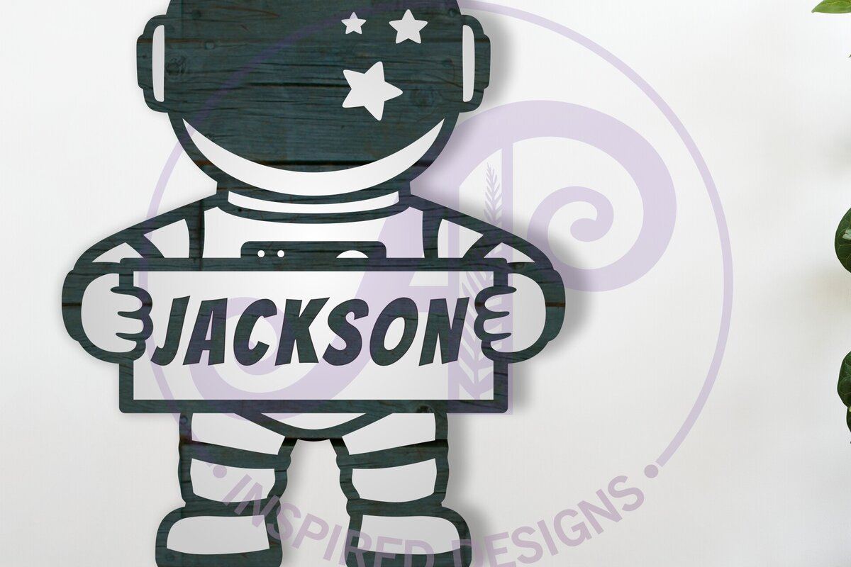 Σετ των 3 Intra απο ξύλο plywood 3mm-4mm πάχος κοπής με λέιζερ Sin Name Astronaut Δίασταση 6x6 cm INTRAFABR-117464764