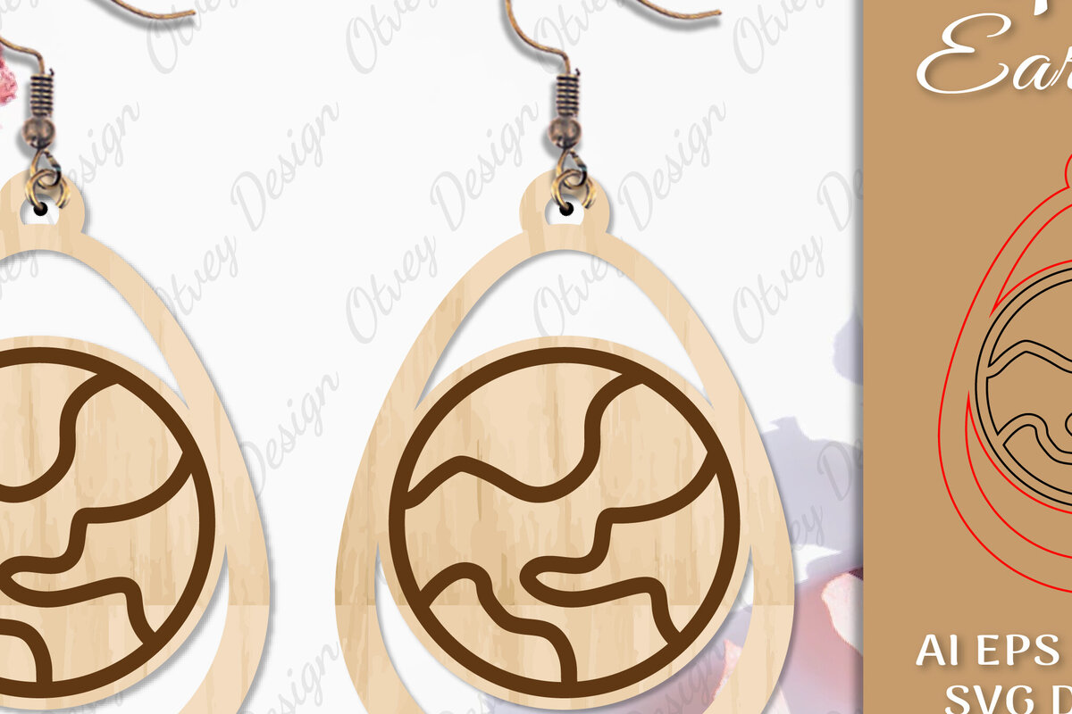 Σετ των 3 Intra απο ξύλο plywood 3mm-4mm πάχος Astronaut Space Earrings  Δίασταση 3x3 cm INTRAFABR-97564367