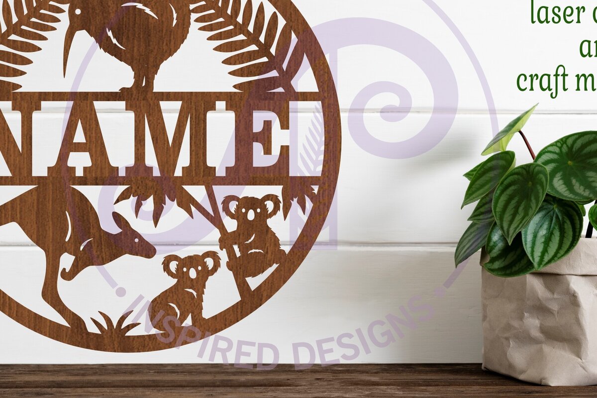 Σετ των 3 Intra απο ξύλο plywood 3mm-4mm πάχος Ονομασία Αυστραλίας και Νέας Ζηλανδίας Δίασταση 6x6 cm INTRAFABR-98810495