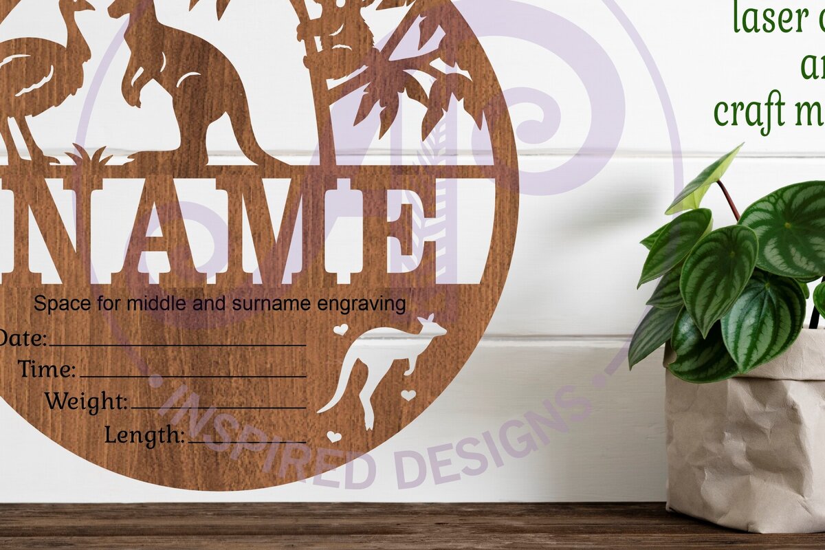 Σετ των 3 Intra απο ξύλο plywood 3mm-4mm πάχος Στατιστικά για τα νεογέννητα ζώα της Αυστραλίας Δίασταση 10x10 cm INTRAFABR-97880164