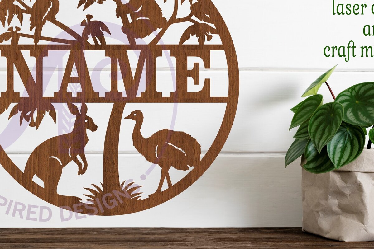 Σετ των 3 Intra απο ξύλο plywood 3mm-4mm πάχος Αυστραλιανή ονομαστική πινακίδα Δίασταση 6x6 cm INTRAFABR-82046507