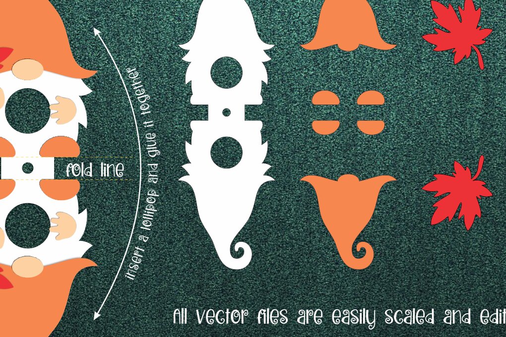 Intra απο ξύλο plywood 3mm-4mm πάχος Φθινοπωρινό Gnome Lollipop Holder Δίασταση 30x20 cm INTRAFABR-10673586