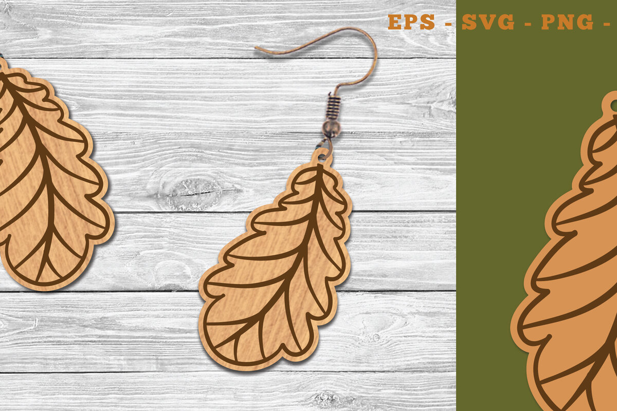 Σετ των 3 Intra απο ξύλο plywood 3mm-4mm πάχος Φθινοπωρινά Σκουλαρίκια κομμένα με λέιζερ 1 Δίασταση 3x3 cm INTRAFABR-111468258