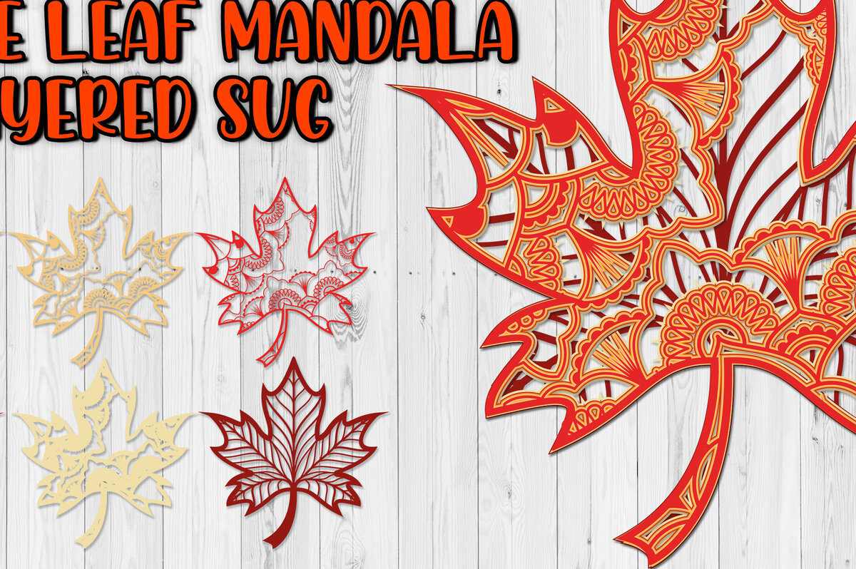 Intra απο ξύλο plywood 3mm-4mm πάχος Φθινοπωρινά Mandal Leaf Mandala Δίασταση 30x30 cm INTRAFABR-17172580
