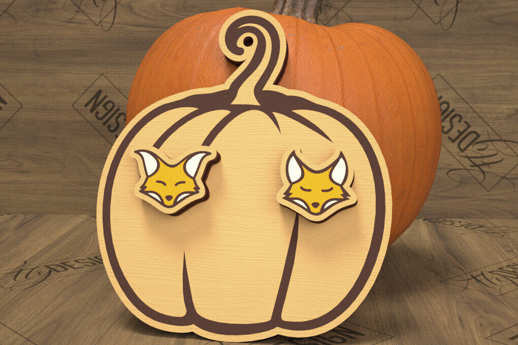 Σετ των 3 Intra απο ξύλο plywood 3mm-4mm πάχος Φθινοπωρινά καρφωτά σκουλαρίκια | Σχεδιασμός κοσμημάτων Δίασταση 3x3 cm INTRAFABR-105198173