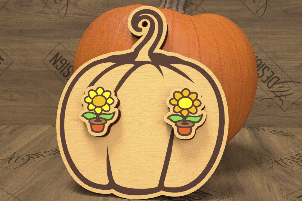 Σετ των 3 Intra απο ξύλο plywood 3mm-4mm πάχος Φθινοπωρινά καρφωτά σκουλαρίκια | Σχεδιασμός κοσμημάτων Δίασταση 3x3 cm INTRAFABR-105198199