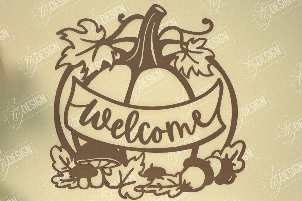 Intra απο ξύλο plywood 3mm-4mm πάχος Φθινοπωρινή Τέχνη τοίχου | Φθινοπωρινό σημάδι | Φθινοπωρινή ατμόσφαιρα Δίασταση 40x40 cm INTRAFABR-103521932