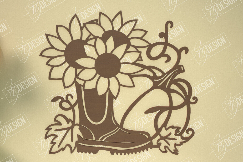 Intra απο ξύλο plywood 3mm-4mm πάχος Φθινοπωρινή Τέχνη τοίχου | Φθινοπωρινό σημάδι | Φθινοπωρινή ατμόσφαιρα Δίασταση 40x40 cm INTRAFABR-103521940