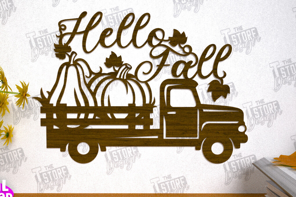 Intra απο ξύλο plywood 3mm-4mm πάχος Φθινοπωρινή Τέχνη τοίχου | Φθινοπωρινό σημάδι | CNC Δίασταση 40x40 cm INTRAFABR-103046627