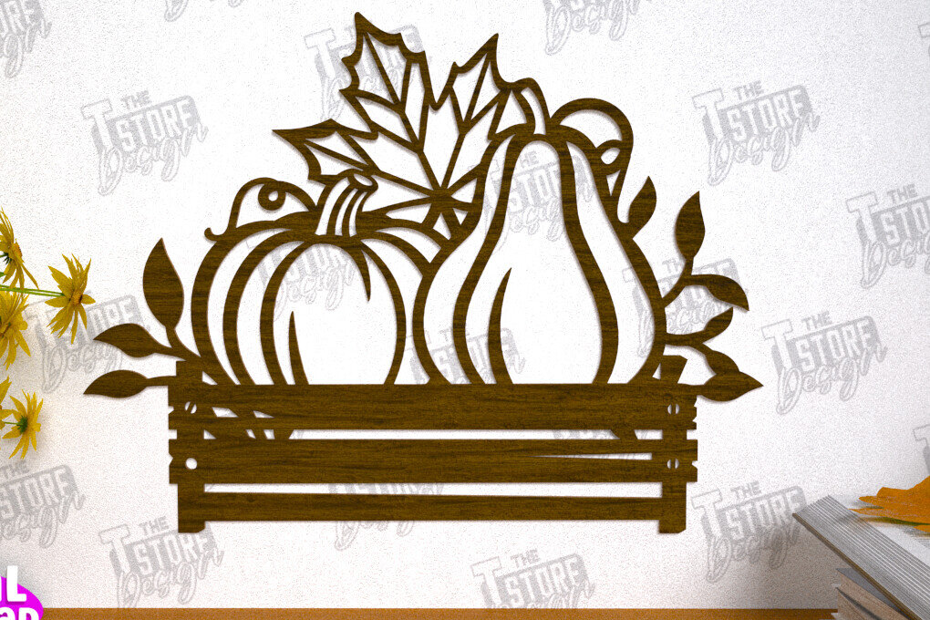 Intra απο ξύλο plywood 3mm-4mm πάχος Φθινοπωρινή Τέχνη τοίχου | Φθινοπωρινό σημάδι | CNC Δίασταση 40x40 cm INTRAFABR-103046635