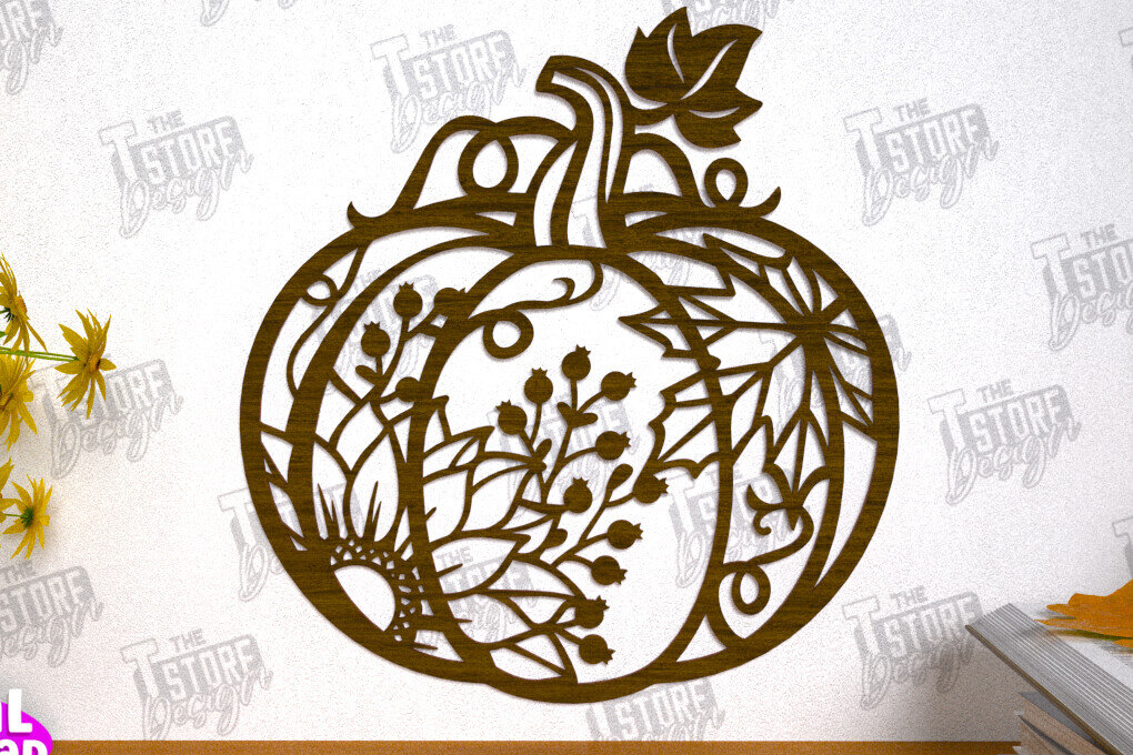 Intra απο ξύλο plywood 3mm-4mm πάχος Φθινοπωρινή Τέχνη τοίχου | Φθινοπωρινό σημάδι | CNC Δίασταση 40x40 cm INTRAFABR-103046645