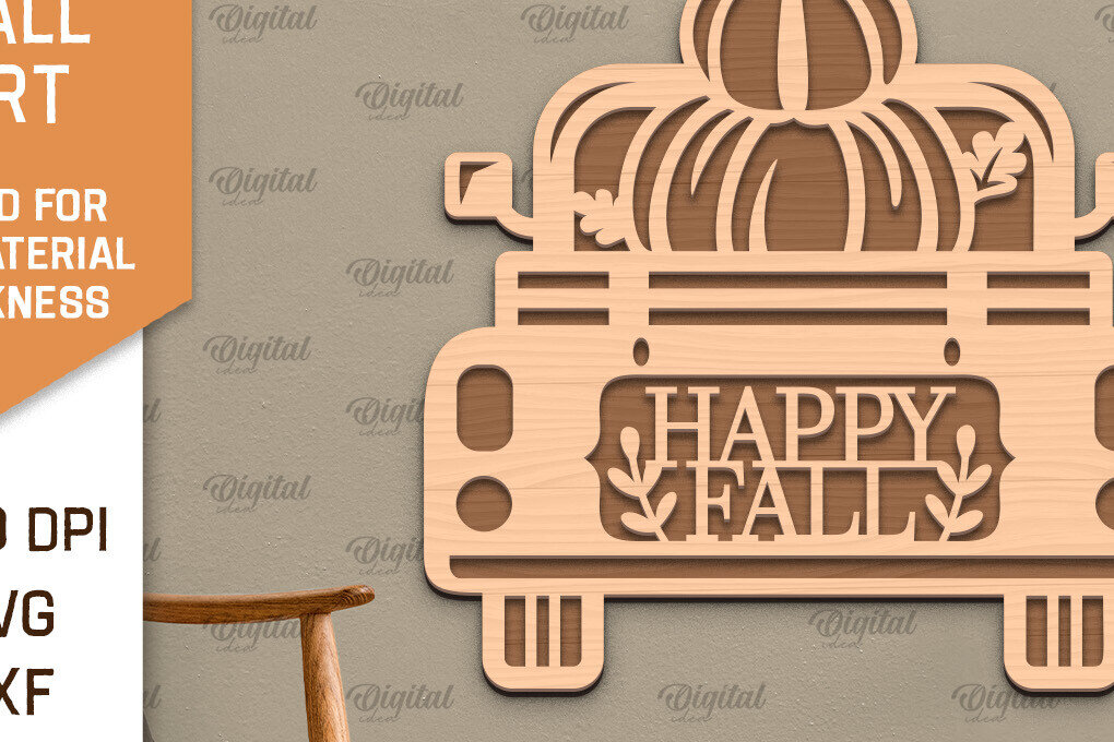 Intra απο ξύλο plywood 3mm-4mm πάχος Σχέδιο κοπής με λέιζερ τέχνης τοίχου φθινοπώρου Δίασταση 40x40 cm INTRAFABR-101754151