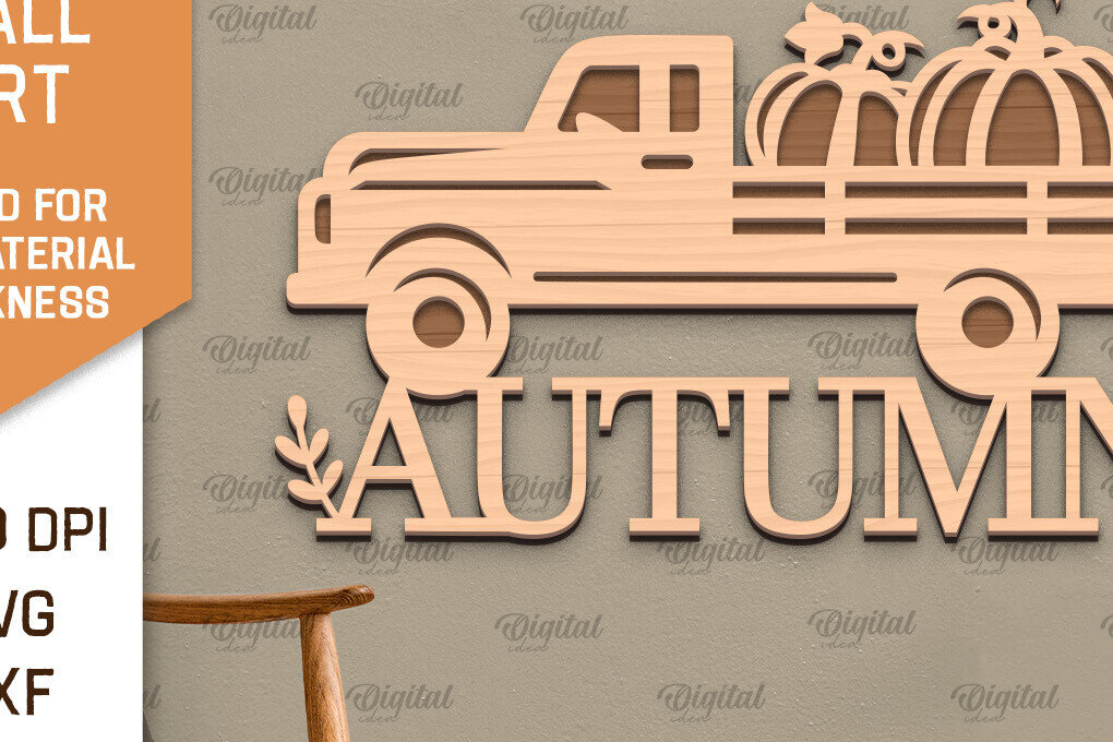 Intra απο ξύλο plywood 3mm-4mm πάχος Σχέδιο κοπής με λέιζερ τέχνης τοίχου φθινοπώρου Δίασταση 40x40 cm INTRAFABR-101754246