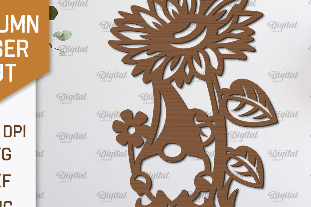 Σετ των 2 Intra απο ξύλο plywood 3mm-4mm πάχος Φθινοπωρινή διακόσμηση τοίχου με λέιζερ. Φθινοπωρινό Δίασταση 30x20 cm INTRAFABR-101607007