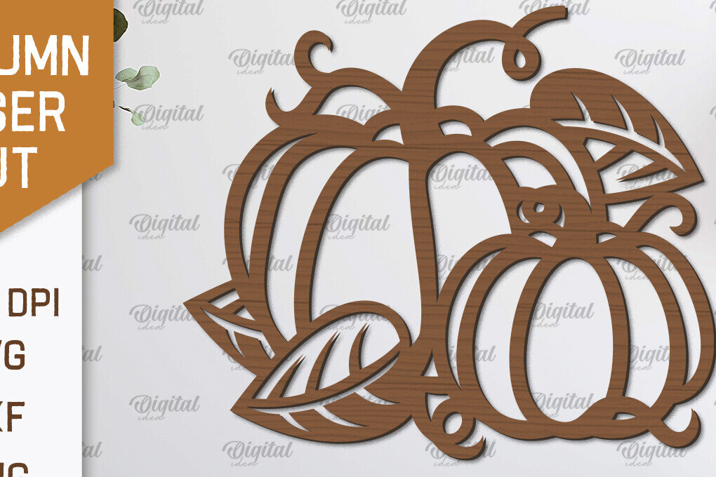 Intra απο ξύλο plywood 3mm-4mm πάχος Φθινοπωρινή διακόσμηση τοίχου με λέιζερ. Φθινοπωρινό Δίασταση 30x20 cm INTRAFABR-101606767