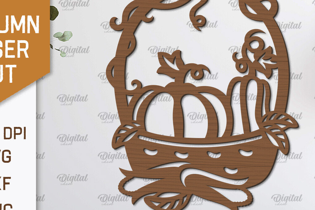 Intra απο ξύλο plywood 3mm-4mm πάχος Φθινοπωρινή διακόσμηση τοίχου με λέιζερ. Φθινοπωρινό Δίασταση 30x20 cm INTRAFABR-101606891