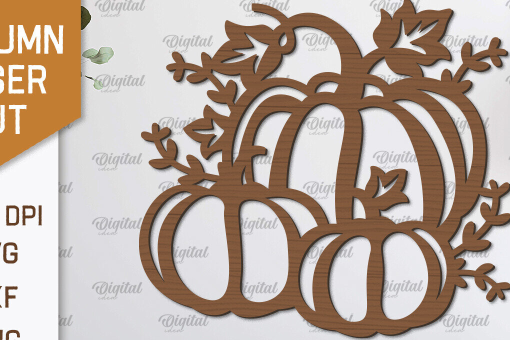 Intra απο ξύλο plywood 3mm-4mm πάχος Φθινοπωρινή διακόσμηση τοίχου με λέιζερ. Φθινοπωρινό Δίασταση 30x20 cm INTRAFABR-101606966