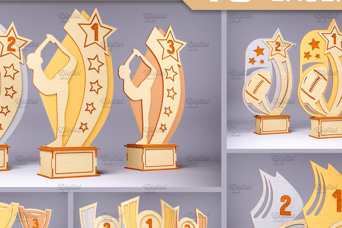 Intra απο ξύλο plywood 3mm-4mm πάχος Award Cut . Wood Trophy Δίασταση 30x20 cm INTRAFABR-83372152