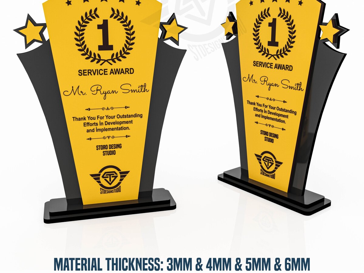 Σετ των 3 Intra απο ξύλο plywood 3mm-4mm πάχος Award Trophy κοπής με λέιζερ Δίασταση 9x1 cm INTRAFABR-119476530