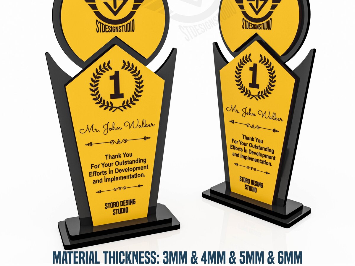 Σετ των 3 Intra απο ξύλο plywood 3mm-4mm πάχος Award Trophy κοπής με λέιζερ Δίασταση 9x1 cm INTRAFABR-119476534