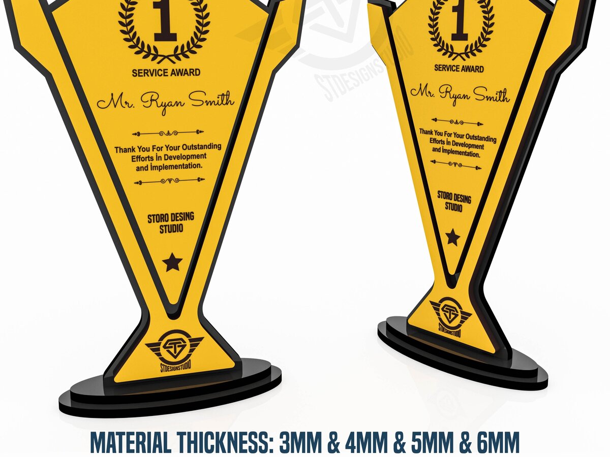 Σετ των 3 Intra απο ξύλο plywood 3mm-4mm πάχος Award Trophy κοπής με λέιζερ Δίασταση 9x1 cm INTRAFABR-119476529