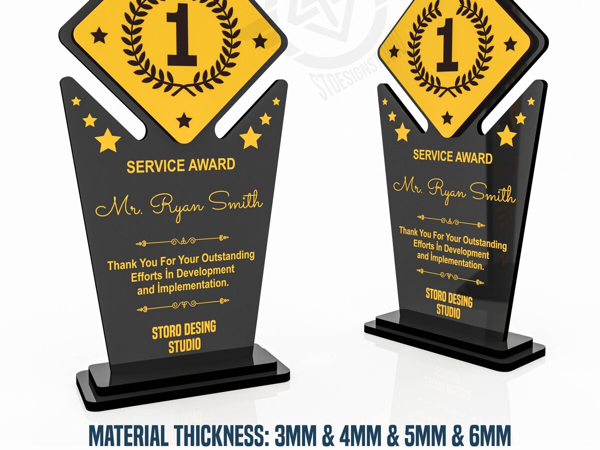 Σετ των 3 Intra απο ξύλο plywood 3mm-4mm πάχος Award Trophy κοπής με λέιζερ Δίασταση 9x1 cm INTRAFABR-119476532