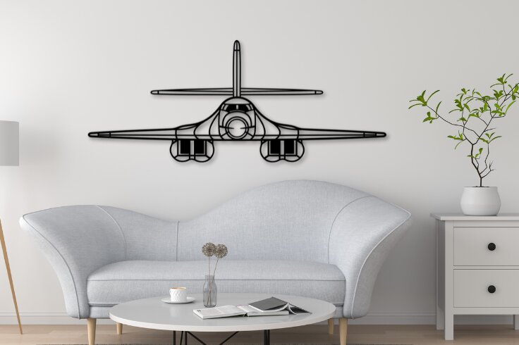 Σετ των 2 Intra απο ξύλο plywood 3mm-4mm πάχος B-1 Lancer Military Aircraft Decor Δίασταση 15x15 cm INTRAFABR-110317177