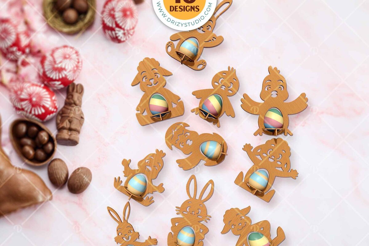 Σετ των 3 Intra απο ξύλο plywood 3mm-4mm πάχος αυγοθήκης μωρού ζώου 10 τεμαχίων Δίασταση 3x3 cm INTRAFABR-119938079