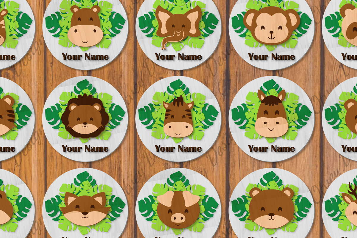 Intra απο ξύλο plywood 3mm-4mm πάχος Πινακίδα ονόματος μωρών ζώων Δίασταση 30x20 cm INTRAFABR-100161315