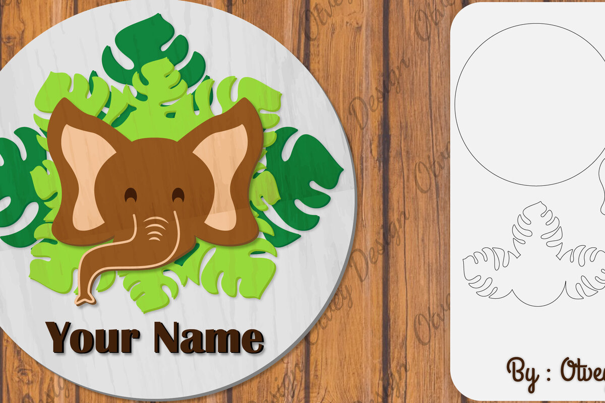 Intra απο ξύλο plywood 3mm-4mm πάχος Πινακίδα ονόματος μωρών ζώων Δίασταση 30x20 cm INTRAFABR-100160995