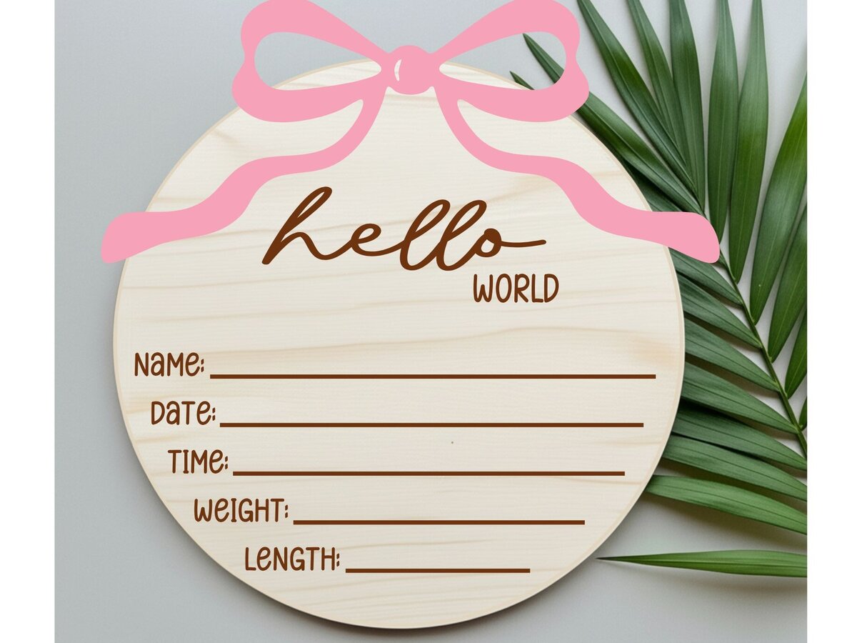 Intra απο ξύλο plywood 3mm-4mm πάχος Ανακοίνωση γέννησης μωρού Stat Sign Δίασταση 30x20 cm INTRAFABR-123307930