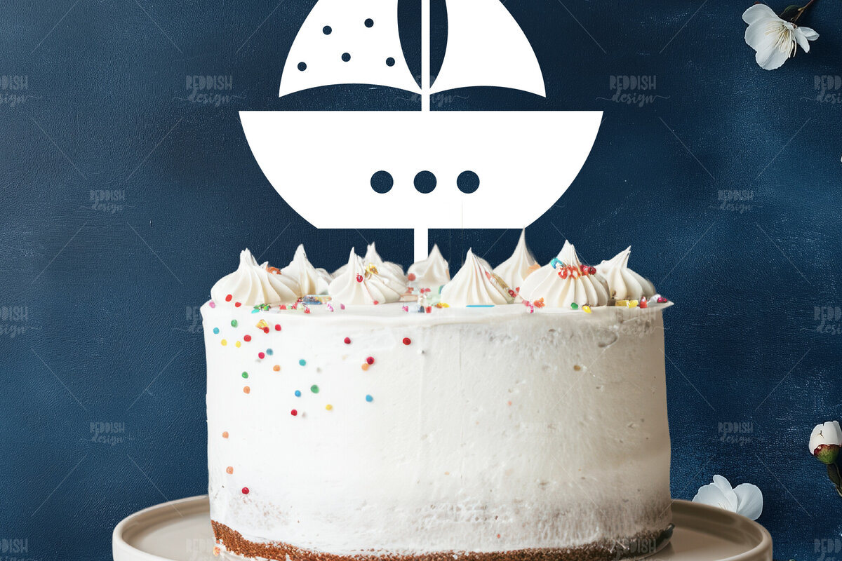 Σετ των 2 Intra απο ξύλο plywood 3mm-4mm πάχος Baby Boat Cake Topper Δίασταση 15x15 cm INTRAFABR-119331137