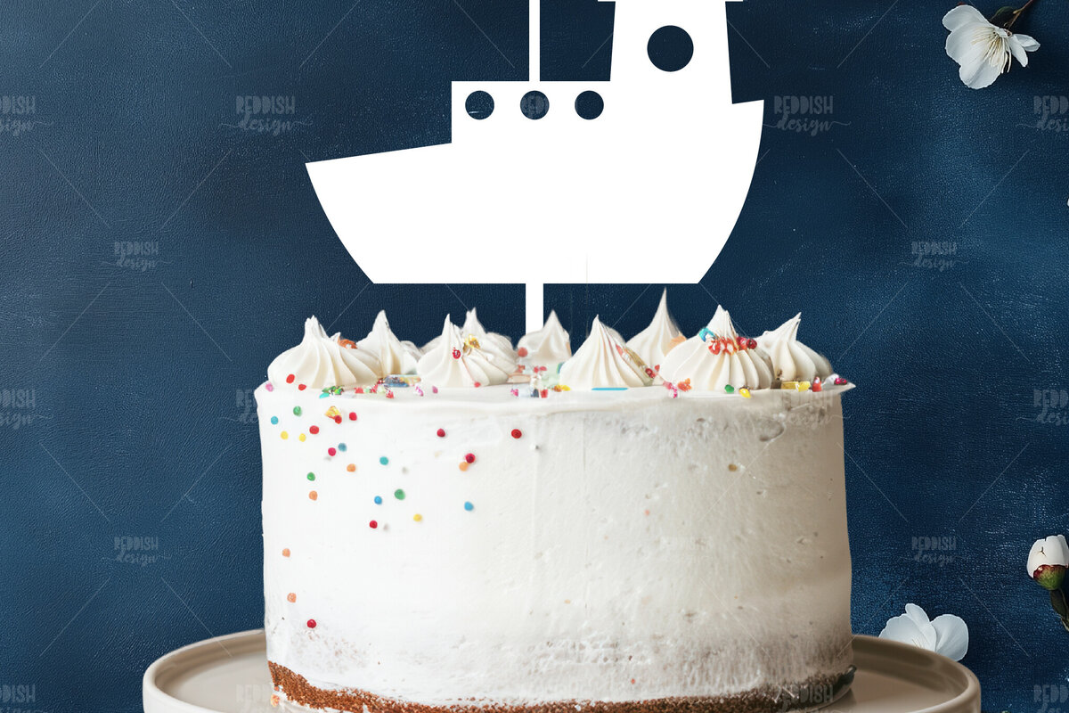 Σετ των 2 Intra απο ξύλο plywood 3mm-4mm πάχος Baby Boat Cake Topper Δίασταση 15x15 cm INTRAFABR-119331156