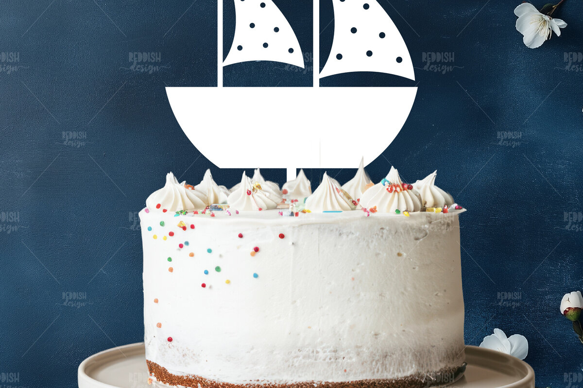 Σετ των 2 Intra απο ξύλο plywood 3mm-4mm πάχος Baby Boat Cake Topper Δίασταση 15x15 cm INTRAFABR-119331266