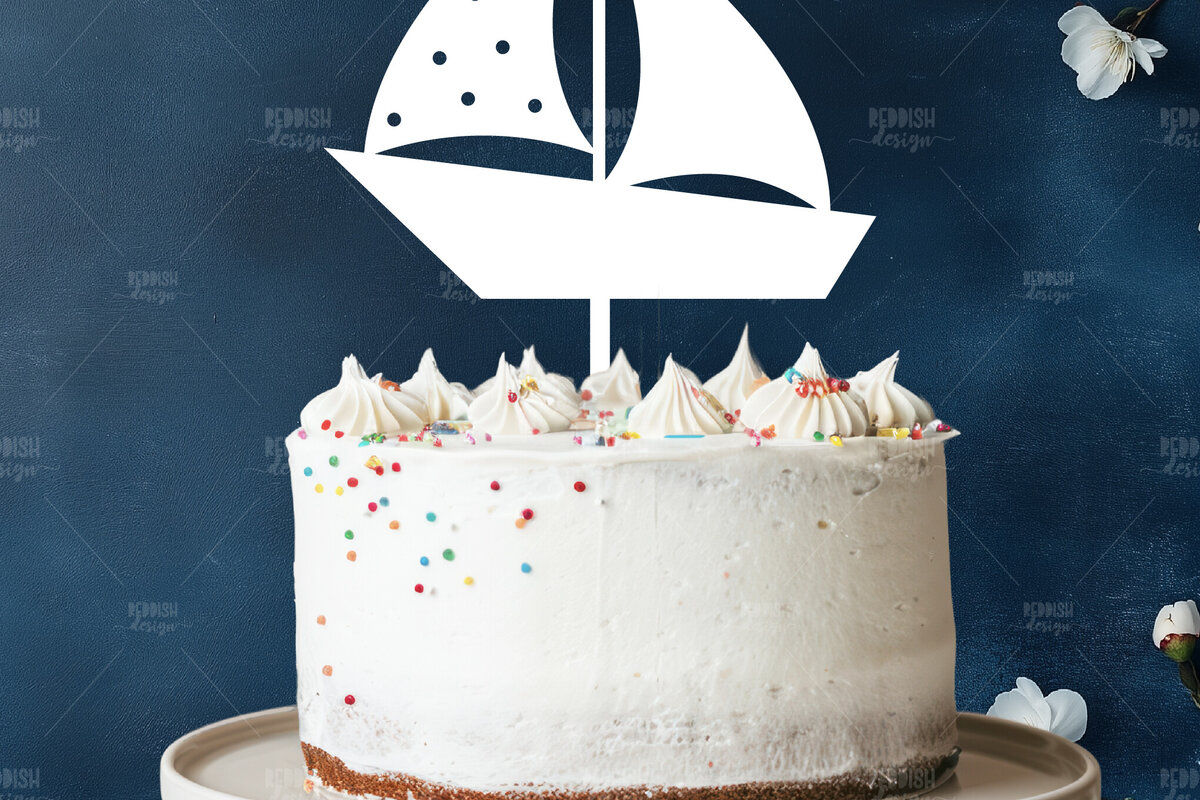 Σετ των 2 Intra απο ξύλο plywood 3mm-4mm πάχος Baby Boat Cake Topper Δίασταση 15x15 cm INTRAFABR-119331051