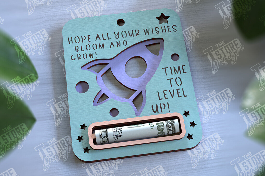 Σετ των 2 Intra απο ξύλο plywood 3mm-4mm πάχος Baby Boy Money Card | Ευχετήρια κάρτα |CNC Δίασταση 10x20 cm INTRAFABR-97158920