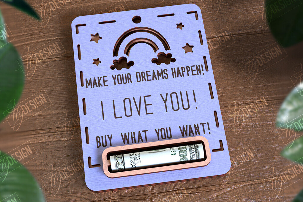 Σετ των 2 Intra απο ξύλο plywood 3mm-4mm πάχος Baby Boy Money Card | Ευχετήρια κάρτα |CNC Δίασταση 10x20 cm INTRAFABR-97155217